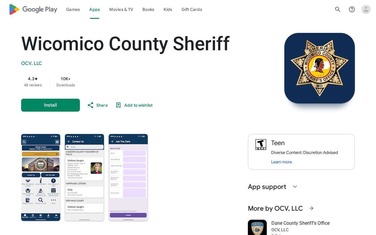 Wicomico County Sheriff app for arrest roster and alert access