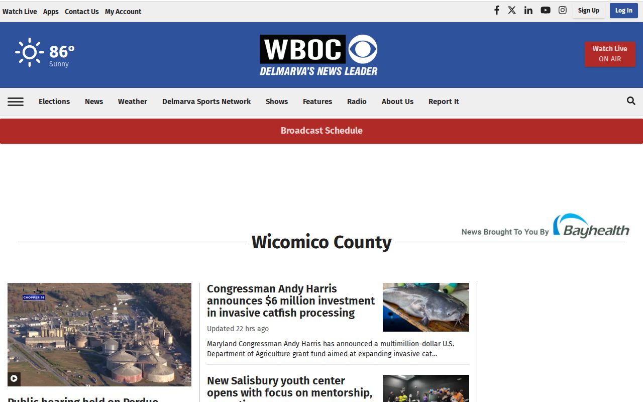 WBOC source for Wicomico County arrest records and local news